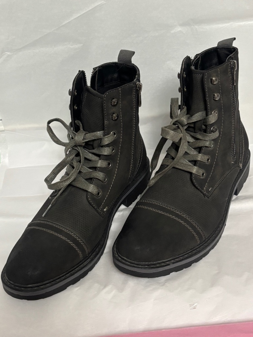 Men’s Captain Boots Lace Up Casual Rugged Ankle Boots Size 8.5